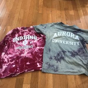 College tye dye shirts